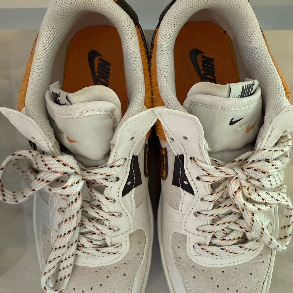 Nike White and Orange Sneakers